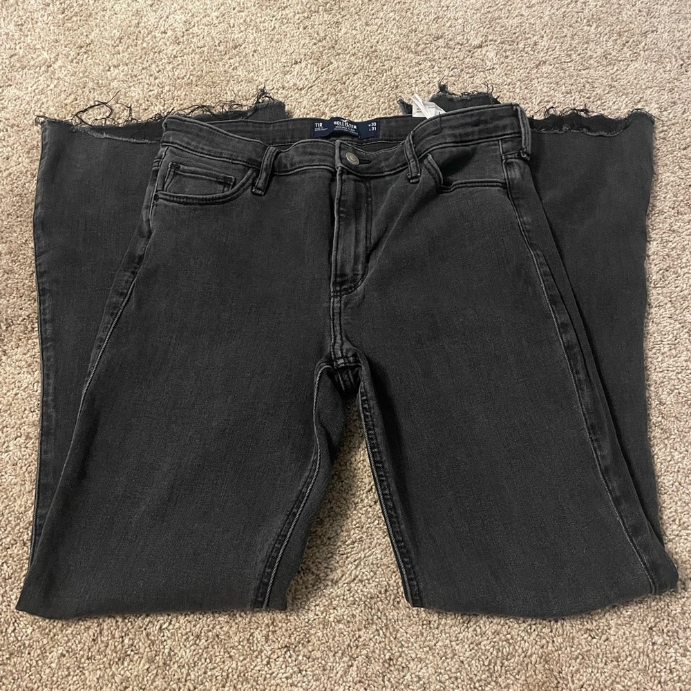 Black Flare Jeans From Hollister